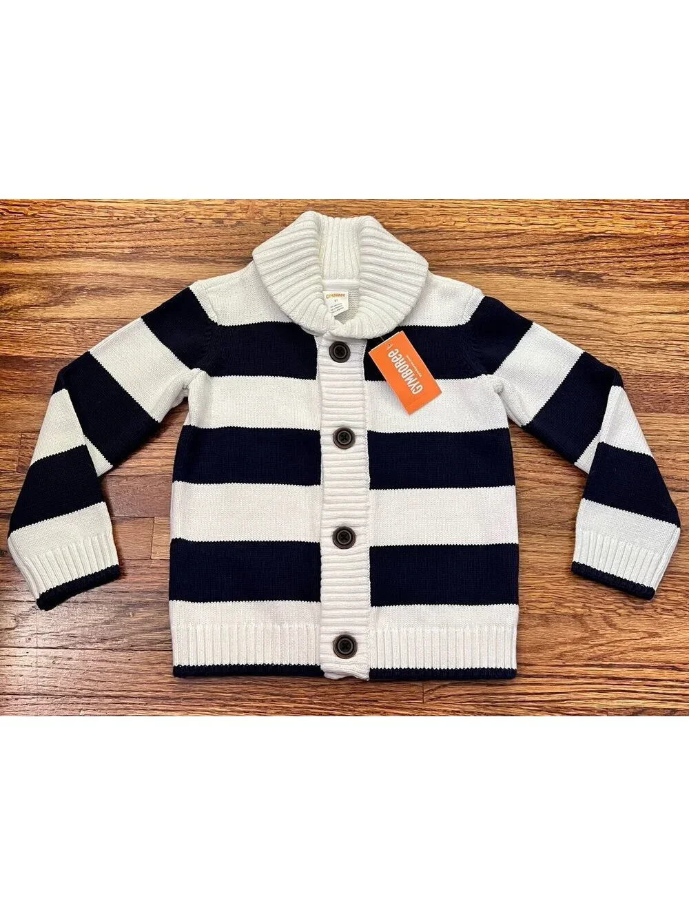Gymboree Boys Striped Shawl Cardigan Sweater (3T)*Brand New/NWT